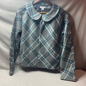Pendleton gray and blue cape/blazer size Medium
